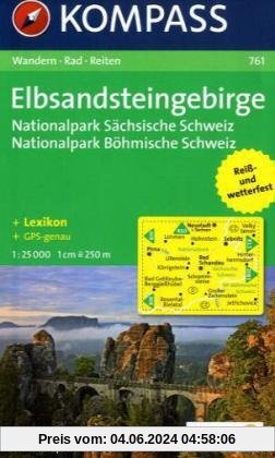 Elbsandsteingebirge 1 : 25 000: Wandern. Rad. Reiten. Nationalpark Sächsische Schweiz. Nationalpark Böhmische Schweiz. GPS-genau